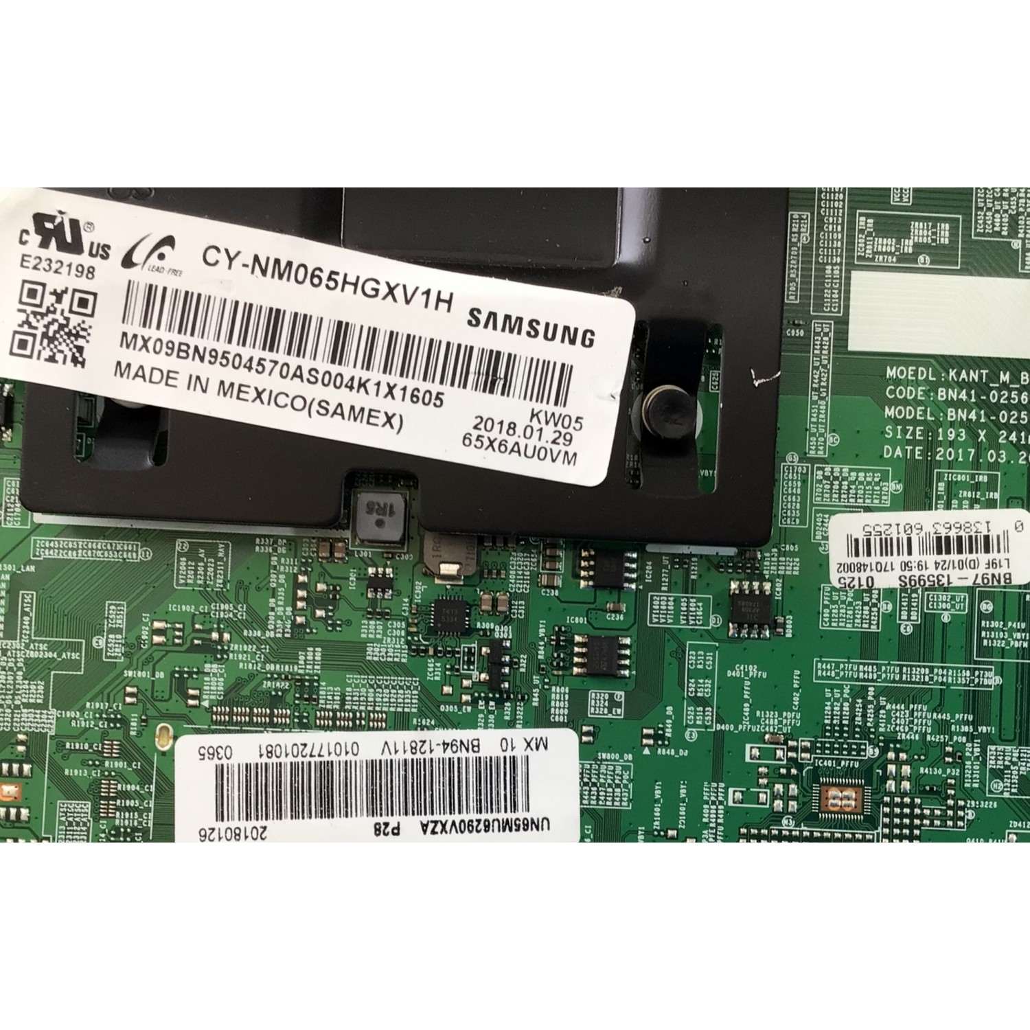 KIT DE TARJETAS PARA TV SAMSUNG / MAIN BN94-12811V / BN41-02568B / BN97-13599S / FUENTE BN44-00873C / L65E6NV_MSM / BN4400873C / PANEL CY-NM065HGXV1H / MODELO UN65MU6290V / UN65MU6290VXZA / UN65MU6290VXZA GA01 - Imagen 2